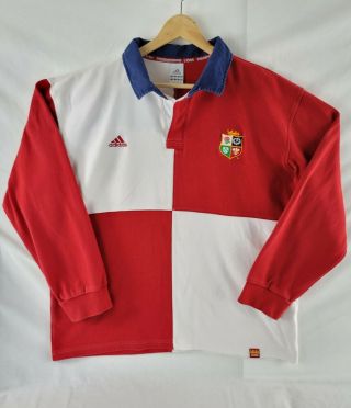 Vintage British And Irish Lions Adidas Rugby Jersey Xl Cotton Embroidered 2004