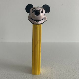 Vintage Pez Mickey Mouse No Feet Dispenser With Lazer Cut Asis