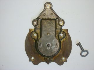Antique Steamer Trunk Lock With Key And Back Plate Antique Trunk Hardware Parts
