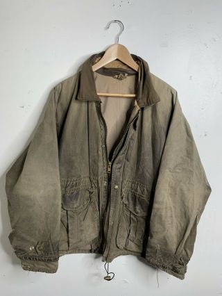 Vintage Filson 1441n Wax Tin Cloth Field Jacket Brown Style Men 