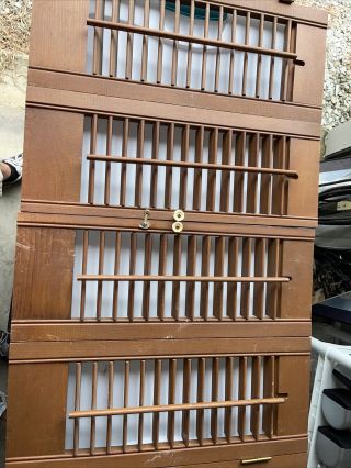 Small Vintage Wooden Shutter Louvered Bi - Fold Window/bookcase/bath Cabinet Decor