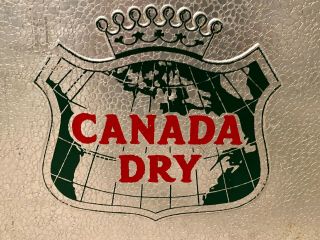 Vintage Canada Dry aluminum cooler Cronstroms Red Cushion Lid1950/1960s 2