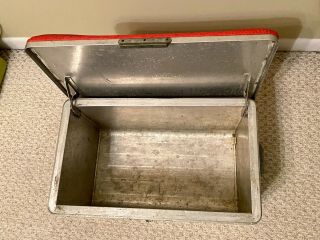 Vintage Canada Dry aluminum cooler Cronstroms Red Cushion Lid1950/1960s 3