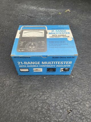 Micronta Multitester 21 - Range Multimeter 22 - 210 W/ Box Vintage