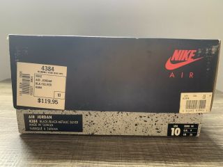 Vtg 1990 Nike Air Jordan 4384 Black/black - Metalic Empty Shoe Box V Og