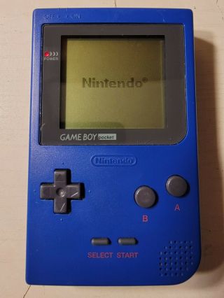 Vintage Nintendo Game Boy Pocket Model Mgb - 001 Blue Handheld Only
