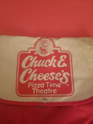 Vintage CHUCK E CHEESE ' S ShowBiz Pizza Time Theatre bag,  EXTREMELY rare 2