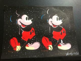 Andy Warhol - Mickey Mouse Rare 1995,  Art,  Signed Artwork,  Vintage