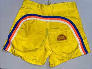 Sundek Vintage Made In Usa Kids Swim Shorts Size 12 Classic Low Rise Board