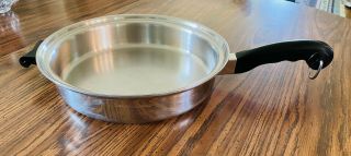 Vintage Saladmaster 11 " Skillet Fry Pan T304s Stainless Steel Made In Usa No Lid
