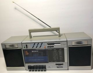 Vintage Sony Cfs - 3000 Transound Fm/am Cassette Recorder Boombox,