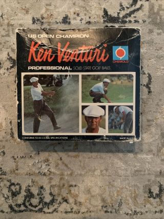 Ken Venturi Us Open Championship Chemold Vintage Golf Balls Dozen Old Stock