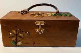 Vintage Enid Collins Wood Box Purse