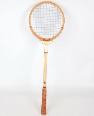 Vintage Bancroft Competition Model Bamboo Ash Maple Squash Racket Usa