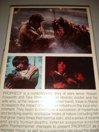 RARE VTG HTF Prophecy Monster Movie Beta Betamax Tape NOT VHS Horror Halloween 2
