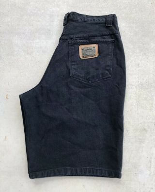 Vintage Karl Kani Black Denim Jean Shorts Size 36