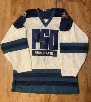 Vintage Penn State Nittany Lions Hockey Jersey Genus Size Xl