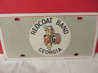 Georgia Bulldogs License Plate Vintage Uga Red Coat Band Metal $49