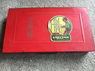 Vintage Erector Set 7 1/2 In Red Box