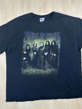 2000’s Cradle Of Filth Vintage T - Shirt Xl Black Thrashed Gothic Band Shirt Korn