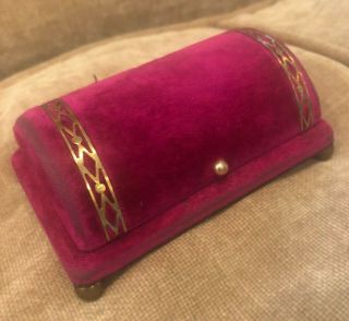 Box Vintage Presentation Case Old Bulova Silk Velvet Bracelet Watch Fifth Avenue