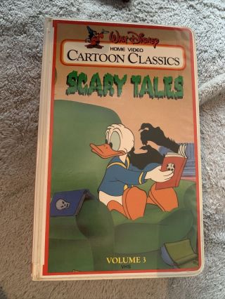 Walt Disney Scary Tales Volume 3 Vhs Tape Cartoon Classics Clamshell Vintage