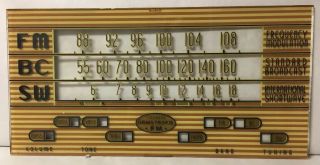 Vintage Glass Face Plate For Armstrong Radio,  Very