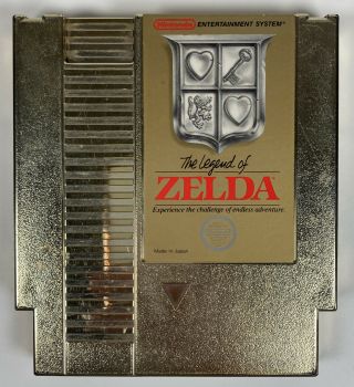 Vintage Nes The Legend Of Zelda Gold Cartridge (nintendo 1985)