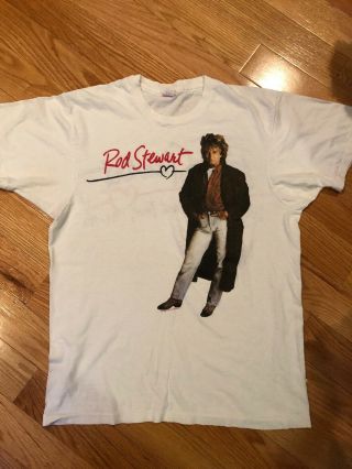 Vintage Rod Stewart Vagabond Heart Tour 91 - 92 White T Shirt Sz L