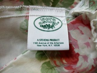 Vintage Laura Ashley White & Pink Roses Floral Pillow Shams Cases Curtains Set 2