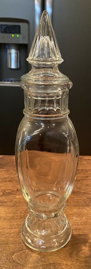 Vintage Dakota Apothecary Pharmacy General Store Drugstore Glass Candy Jar Lid 3