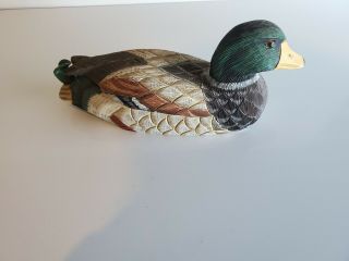 Hand Crafted In China Wood Mallard Duck Decoy Northwest Artisan Guild 10.  5  L