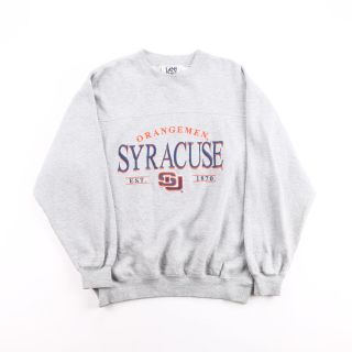 Vintage Lee Sports Syracuse University Grey Usa Crew Neck Sweatshirt Mens M