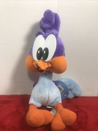 Six Flags Looney Tunes Rare Vintage Road Runner Stuffed Animal Bird Plush 1997