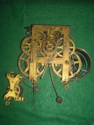 Vintage Antique E.  Ingraham Kitchen Alarm Shelf Clock Movement Parts