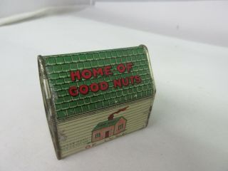 Vintage Advertising The Nut House Peanuts Mini Canister Tin 643 - D