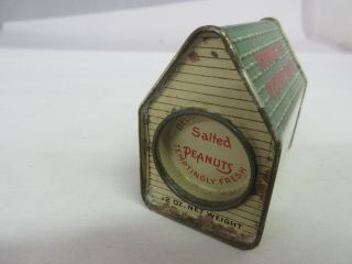 VINTAGE ADVERTISING THE NUT HOUSE PEANUTS MINI CANISTER TIN 643 - D 2