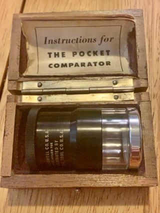 Bell & Howell Vintage Pocket Comparator & Instructions.