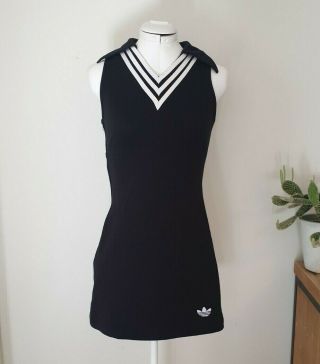 Vintage Adidas Dress - Womens Tennis Style - Size S - Black And White - Vgc