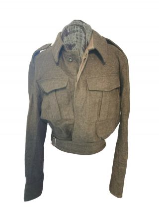 Vintage 1950s British Army Ww2 Style Battledress Jacket Dutch 1937 Pattern