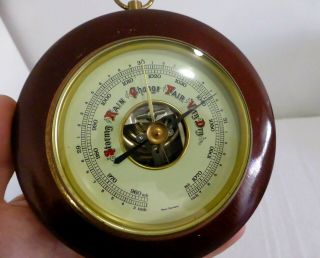 WEST GERMANY Antique / Vintage ANEROID BAROMETER round weather gauge 3