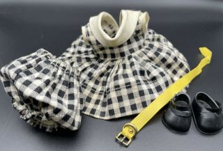 1955 21 Ginny Black Check Outfit Kinder Crowd Medford Vogue Doll