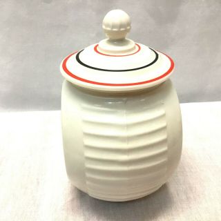 Vintage Vitrock FireKing MCM Red Flower Pot Grease Jar with Lid 2