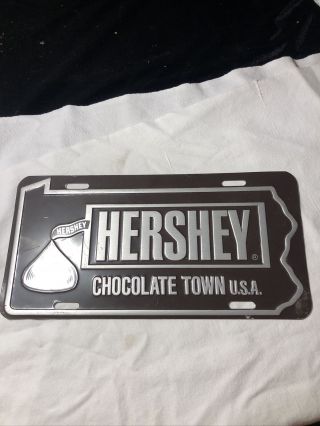 Vintage Hershey Pa Chocolate Town Usa Vanity License Plate Metal Brown