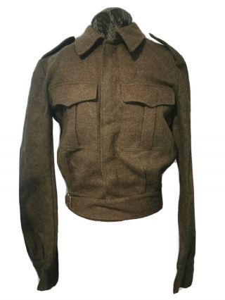 Vintage 1960s British Army Ww2 Style Battledress Jacket Dutch 1937 Pattern