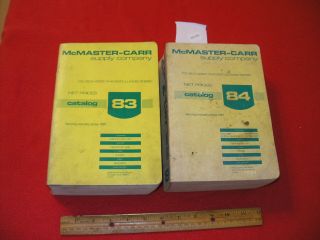 2 Vintage Mcmaster Supply Co.  Catalogs No.  83 & 84 Industrial 1977 1978