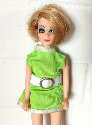 Vintage Topper Dawn Doll Jessica 11c Green Stewardess Outfit Hat