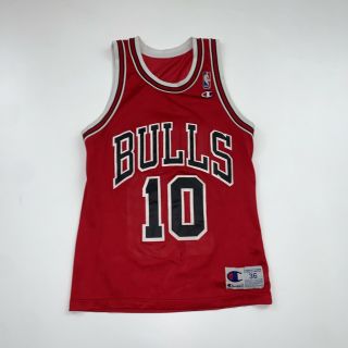Vintage 90s Bj Armstrong Chicago Bulls Champion Jersey Size 36 Small Nba