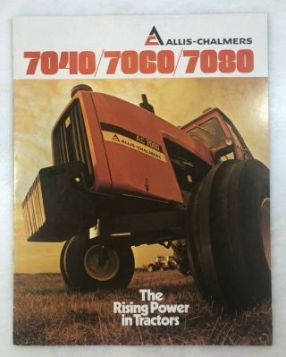 1970s Allis Chalmers 7040 7060 7080 Tractor Brochure Vintage Farm Advertising