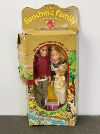 Vintage 1973 The Sunshine Family Dolls 7739 Steve Stephie Sweets